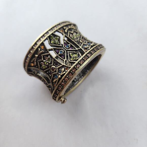 HEIDI DAUS "Byzantine Beauty" Enhancer Pendant New Swarovski Crystal Scarf Ring - Picture 5 of 8